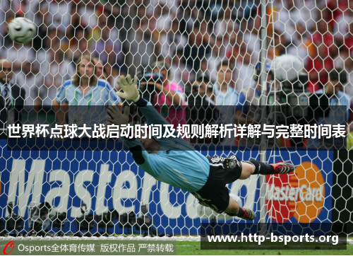 世界杯点球大战启动时间及规则解析详解与完整时间表